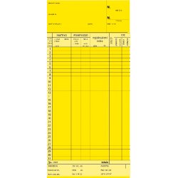 Schede orologio mensili Data Ufficio Giallo rigato non perforato 22,5 x 10,4 cm carta 100 unità