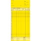 Schede orologio mensili Data Ufficio Giallo rigato non perforato 22,5 x 10,4 cm carta 100 unità