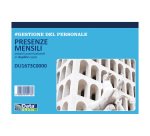 Blocco presenze mensili duplice copia Data Ufficio Bianco rigato non perforato 29,7 x 21,5 cm carta
