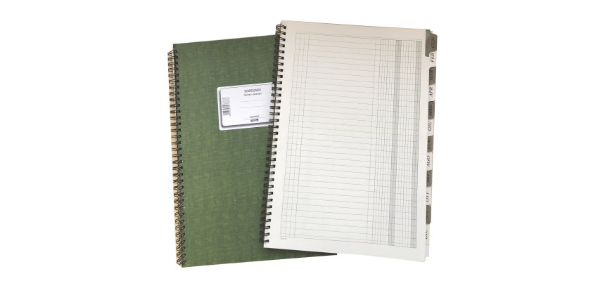 Scadenziario con rubrica Data Ufficio Gennaio-Dicembre 21 x 29,7 cm