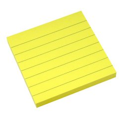 Foglietti riposizionabili stampati Caimi 75 x 75 mm Giallo a righe 12 unità