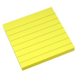 Foglietti riposizionabili stampati Caimi 75 x 75 mm Giallo a righe 12 unità