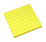 Foglietti riposizionabili stampati Caimi 75 x 75 mm Giallo a righe 12 unità