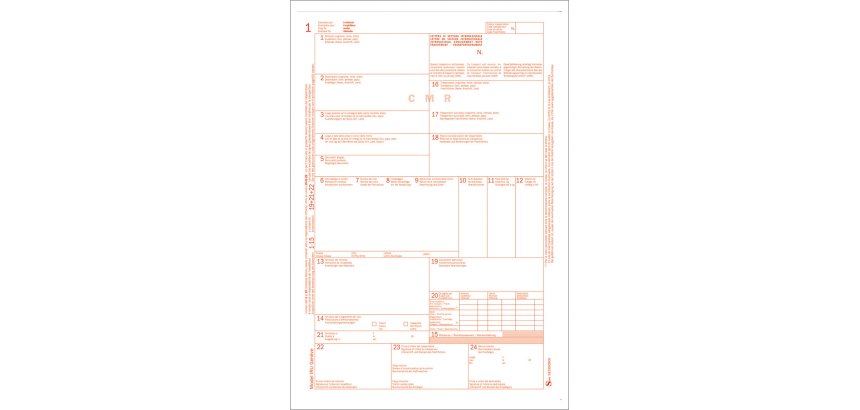 Lettere di vettura internazionale Data Ufficio Bianco rigato non perforato 21 x 31 cm carta 50 unità