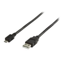 nedis CCGP60500BK20 1 x USB A Male to 1 x Micro USB B Male Cable 2m Black