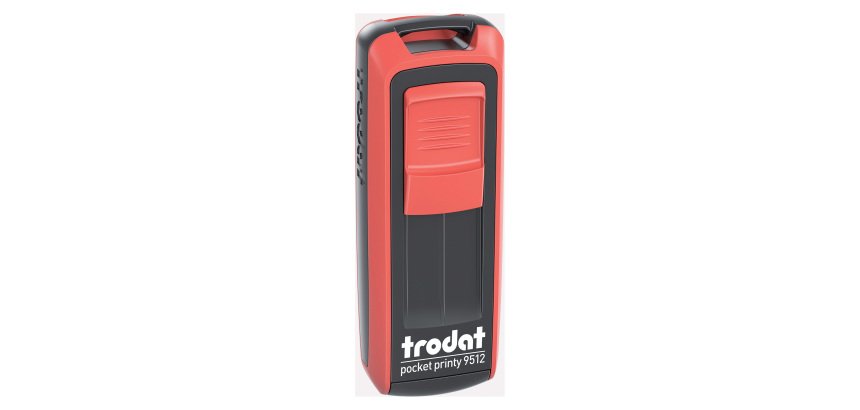 Timbro tascabile Trodat Pocket Printy 9512 personalizzato 47 x 18 mm 5 righe nero