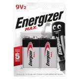 Energizer 9V Alkaline Batteries Max 6LR61 Pack of 2