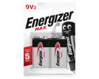 Energizer 9V Alkaline Batteries Max 6LR61 Pack of 2