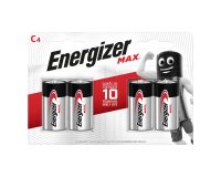 Energizer C Alkaline Batteries Max LR14 1.5V Pack of 4