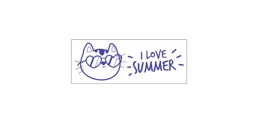 Timbro Trodat Printy 4912 I love Summer blu