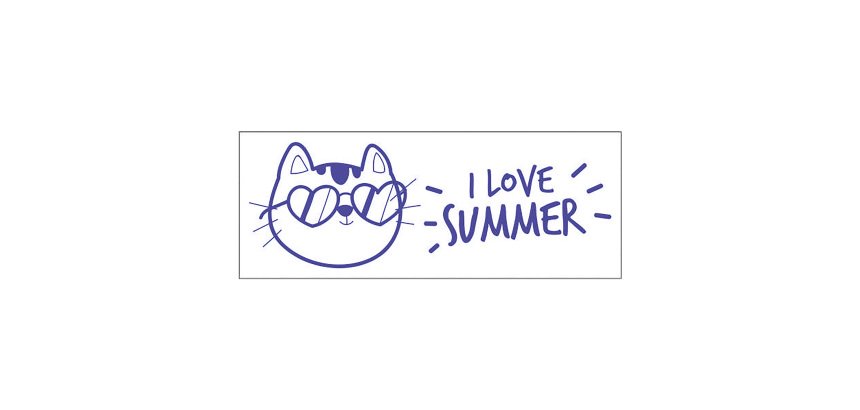 Timbro Trodat Printy 4912 I love Summer blu