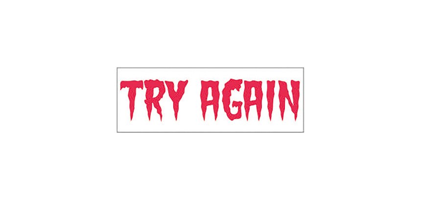 Timbro Trodat Printy 4910 Try Again rosso