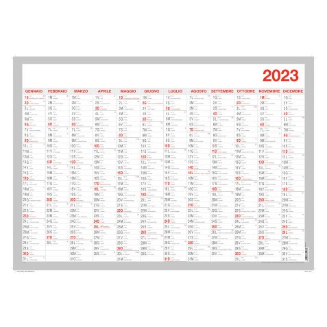 Tabella commerciale annuale 68x48 cm 2023