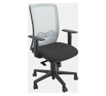 Sedia direzionale Idra Nathan Unisit con schienale in rete bianco e braccioli 1D inclusi