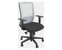 Sedia direzionale Idra Nathan Unisit con schienale in rete bianco e braccioli 1D inclusi