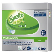 Detergente per lavastoviglie Svelto Tutto in 1 Eco 100 unità