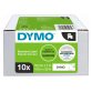 Dymo D1 2093097 / 45013 Authentic Label Tape Self Adhesive Black Print on White 12 mm x 7m Pack of 10