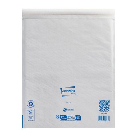 Sobres acolchados de burbujas de aire de papel kraft blanco 350 x 470 mm 80 g - Paquete de 50