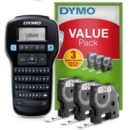 Draagbare etiketteermachine Dymo Label Manager 160 - kit met 3 linten