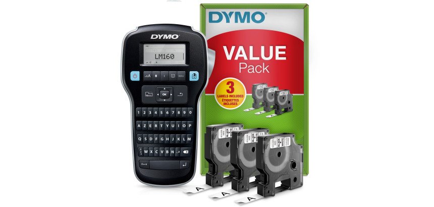 Etiqueteuse portable Dymo Label Manager 160 - Kit avec 3 rubans