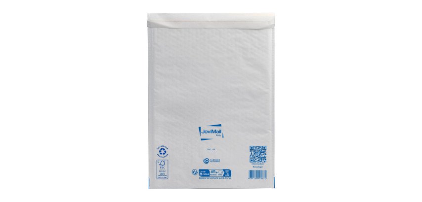 Pochette à bulles d'air kraft blanc 300 x 440 mm - Carton de 50