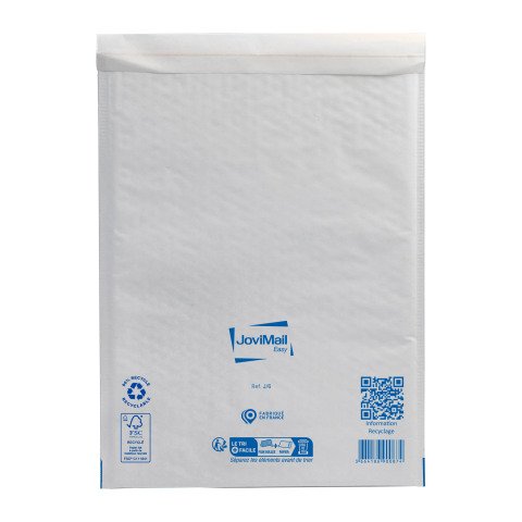Sobres acolchados de burbujas de aire de papel kraft blanco 300 x 440 mm - Caja de 50