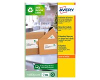 Etiqueta de dirección láser reciclada 99,1 x 38,1 mm Avery LR 7163-100 blanca - Caja de 1400