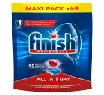 Pack 1 paquet de 45 Tablettes lave-vaisselle Finish Powerball ALL IN 1 max + 1 offert