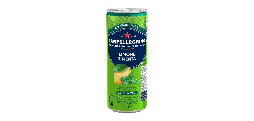 Limone & Menta San Pellegrino 33 cl - 24 canettes