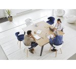 Pôle 2 bureaux chêne clair L 180 x 163 cm - Exprim