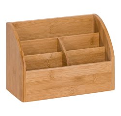 Pencil holder and organizer Cep Silva Bamboo 5 compartments