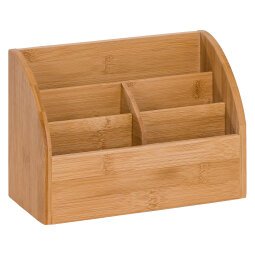 Pencil holder and organizer Cep Silva Bamboo 5 compartments