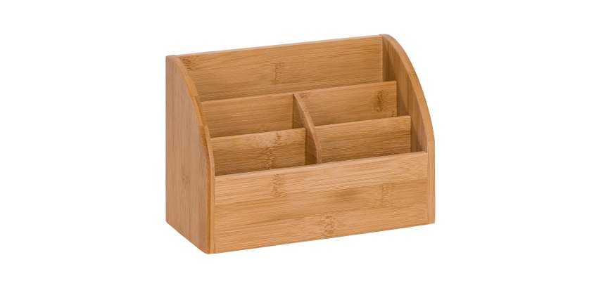 Pencil holder and organizer Cep Silva Bamboo 5 compartments