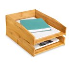 Lot de 2 corbeilles à courrier Cep Sliva Bambou