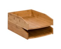 Lot de 2 corbeilles à courrier Cep Silva Bambou