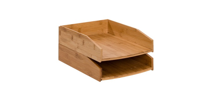 Lot de 2 corbeilles à courrier Cep Sliva Bambou