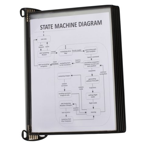 Clasificador de pared magnético profesional Djois by Tarifold con 5 bolsillos para formato A4