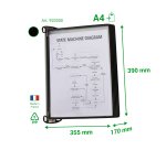 Protège-documents mural Pro magnétique 5 pochettes pour format A4 Tarifold