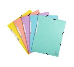 Surtido de carpetas con gomas y 3 solapas cartón Exacompta Aquarel 24 x 32