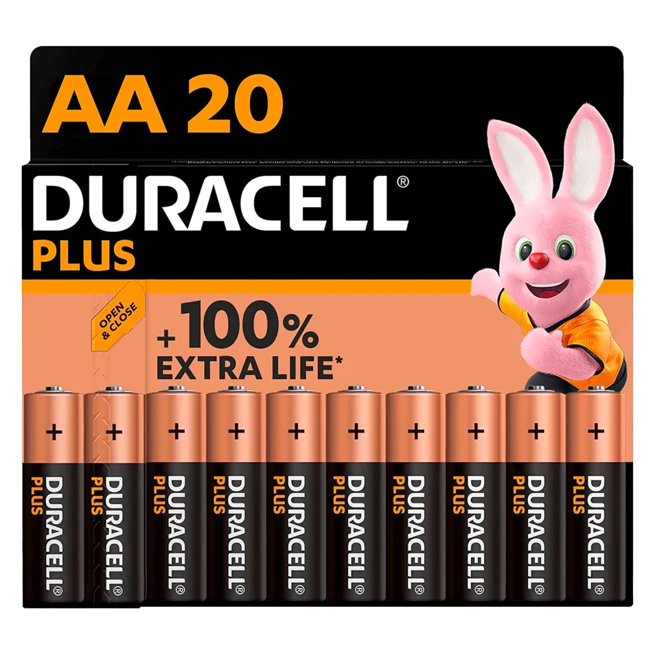 Pack 15 batteries LR6 Duracell Plus AA + 5 for free on