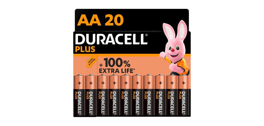 Duracell Plus - Pack de 20 piles Alcalines AA/LR06 - 1,5 V