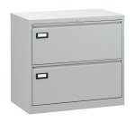 Crédence métal pour dossier suspendu 2 tiroirs