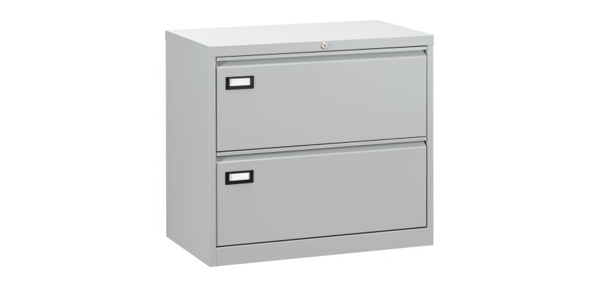 Metal credenza with 2 drawers for hanging files