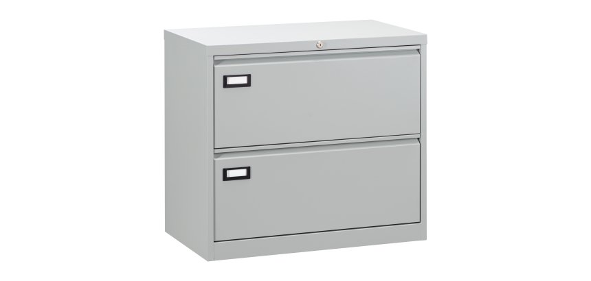 Crédence métal pour dossier suspendu 2 tiroirs