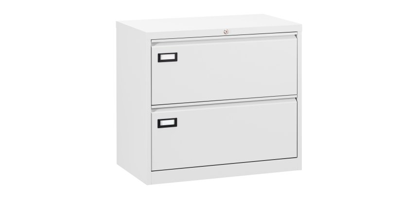 Crédence métal pour dossier suspendu 2 tiroirs