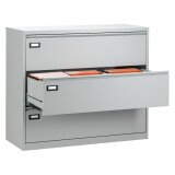 Metal monobloc credenza for suspended file folder