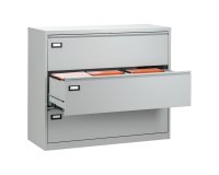 Metal monobloc credenza for suspended file folder
