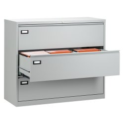 Crédence métal pour dossier suspendu L.120 cm 3 tiroirs