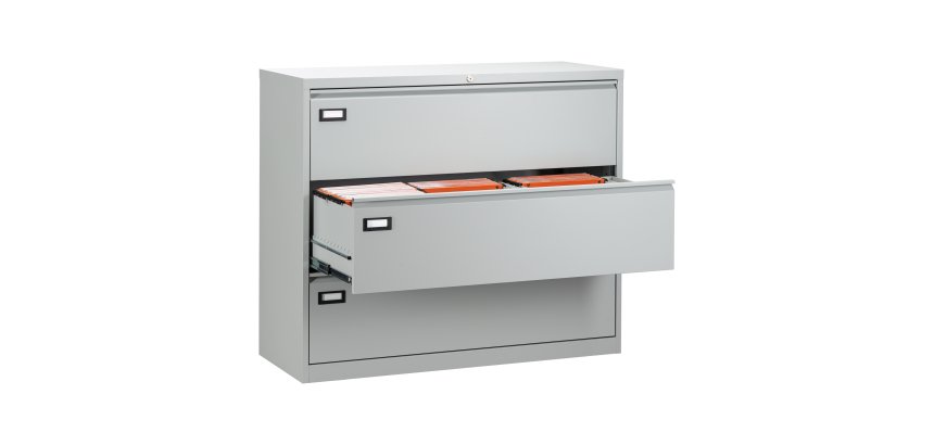 Crédence métal pour dossier suspendu L.120 cm 3 tiroirs