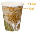 Gobelet 14 cl blanc-vert - lot de 50